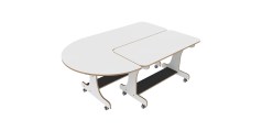 Combinatie J-tafel 180 inzettafel 120 wit Tangara Groothandel voor de Kinderopvang Kinderdagverblijfinrichting